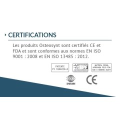Poudre 0.5G Osteosynt 60:80 Mesh ou 250-180 μm